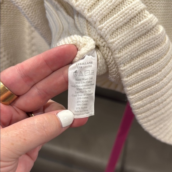Everlane Cream Cowl Neck Sweater Timeless Knit xs - Picture 7 of 7